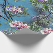 Jacaranda Spring Blooms herhalen patronen Cadeaupapier (Hoek)