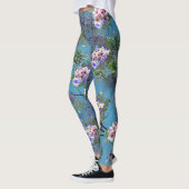 Jacaranda Spring Blooms herhalen patronen Leggings (Links)