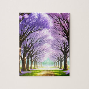 Jacaranda Tree Lane Oil Art, puzzel Legpuzzel