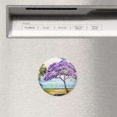 Jacaranda Tree Tropical Art Magneet (Insitu (Vaatwasser))