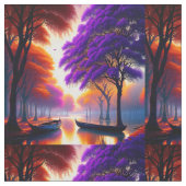 Jacaranda Violet Sur La Rivière, Tissu (Fermer)