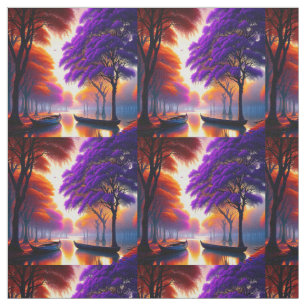 Jacaranda Violet Sur La Rivière, Tissu