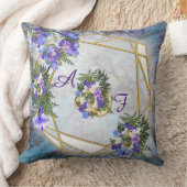 Jacaranda & white lily Bouquet Kussen (Deken)