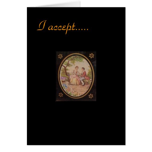J'accepte votre carte de proposition de mariage (Devant)