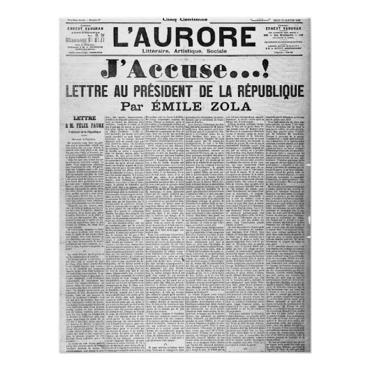 J'accuse Glossy Poster Perfect Poster (Voorkant)