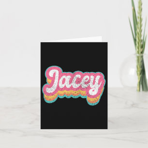 Jacey Voornaam Meisje Vintage 70s 80s Gepersonalis Kaart