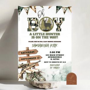 Jacht Camo Baby Shower voor Jongen Kaart