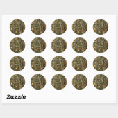 Jacht Camo Trouwstickers Ronde Sticker (Vel)