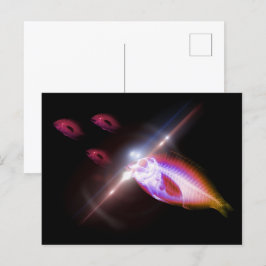 Jacht, diner, röntgenvis 1 briefkaart