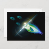 Jacht, diner, röntgenvis 5 briefkaart (Voorkant / Achterkant)