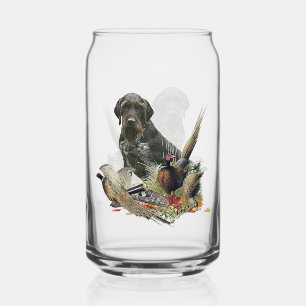 Jacht, Duitse draadharige pointer Blikvorm Glas