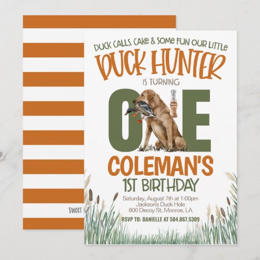 Jacht eerste verjaardag kaart (Voorkant / Achterkant)