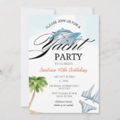 Jacht Feestboot Cruise Scheepsuitnodiging Kaart (Voorkant)