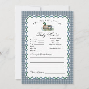 Jacht Gingham Advies voor Babykaart voor Wilde Een Kaart