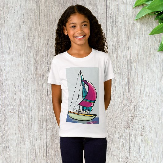 Jacht in Full Sail Meisjes T-shirt