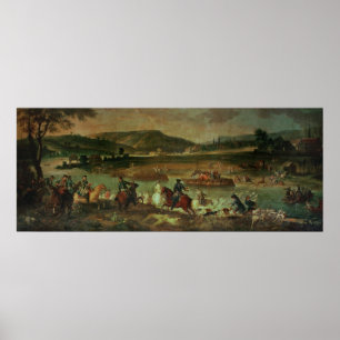 Jacht in het bos van Compiegne Poster