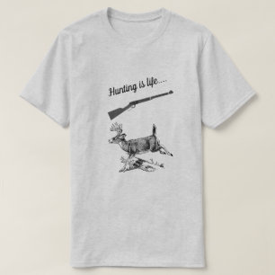 Jacht is een leven Bossen Buck en Rifle T-shirt