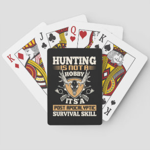 Jacht is overlevingsvaardigheden pokerkaarten