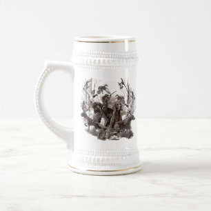Jacht, jachtseizoen Beer Stein Bierpul