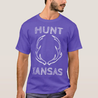 Jacht Kansas Hertenjacht ontwerp voor jachtliefheb T-shirt