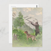 Jacht met de Duitse Wirehaire Pointer Briefkaart (Voorkant / Achterkant)