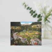 Jacht nabij het kasteel van Hartenfels - Cranach t Briefkaart (Staand voorkant)