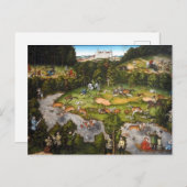 Jacht nabij het kasteel van Hartenfels - Cranach t Briefkaart (Voorkant / Achterkant)