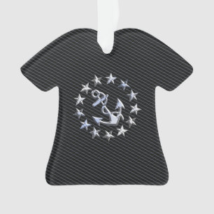 Jacht Naval Flag Anchor en Stars Ornament