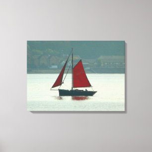  jacht op Cardiff Bay Canvas Afdruk
