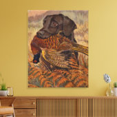 jacht op Chocolade Lab Canvas Afdruk (Insitu (Woonkamer))