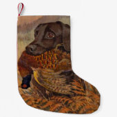  jacht op Chocolade Lab Kleine Kerstsok (Voorkant)