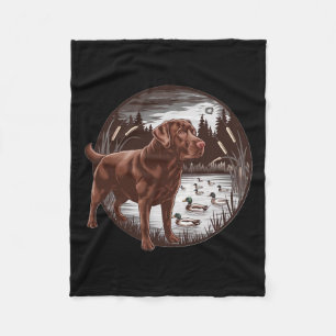 jacht op chocolade-labrador fleece deken