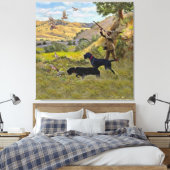 Jacht op Chukar patrijs Canvas Afdruk (Insitu (Slaapkamer))