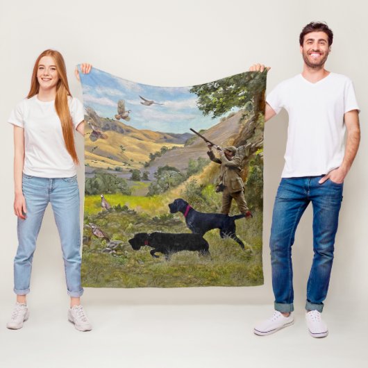 Jacht op Chukar patrijs Fleece Deken (In situ)