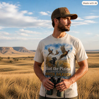 Jacht op de vlaktes South Dakota fazantenjagers za T-shirt