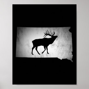 jacht op elanden in zuid-dakota poster
