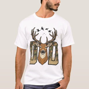 Jacht op herten Vader Camo Buck Vector Shirt Ontwe