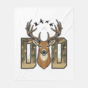 Jacht op herten Vader Camo Buck Vector Shirt Ontwe Fleece Deken