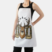 Jacht op herten Vader Camo Buck Vector Shirt Ontwe Schort (Insitu)