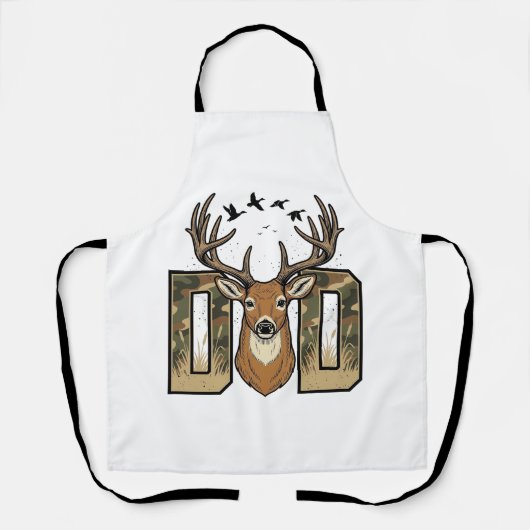 Jacht op herten Vader Camo Buck Vector Shirt Ontwe Schort (Voorkant)