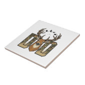 Jacht op herten Vader Camo Buck Vector Shirt Ontwe Tegeltje (Zijkant)