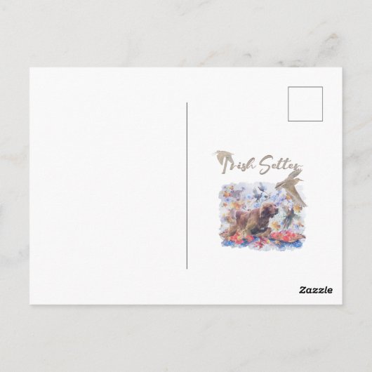 jacht op Irish Setter Briefkaart (Achterkant)