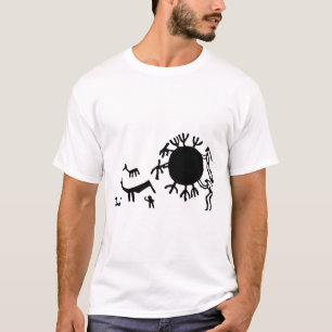 Jacht op petroglyphs - Prehistorische dieren T-shirt