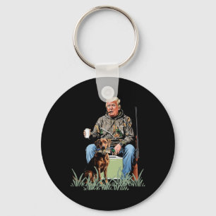 Jacht op Trump Camouflage Grappig Duck Jacht Seizo Sleutelhanger