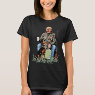 Jacht op Trump Camouflage Grappig Duck Jacht Seizo T-shirt