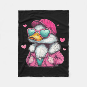Jacht op wilde eenden Funny Valentijnsdag Hart G Fleece Deken
