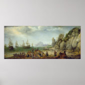jacht op wilde geiten op de kust, 1620 poster (Voorkant)