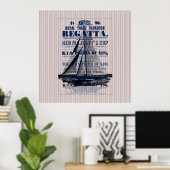  jacht Regatta Advertisement Poster (Thuiskantoor)