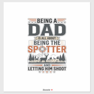 Jacht Vader Spotter Vintage Gravure Shirt Ontwerp Sticker