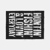 Jacht Vist elke dag van jager Fleece Deken (Voorkant (Horizontaal))